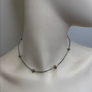 Avon Knot Necklace Silvertone 15 inches